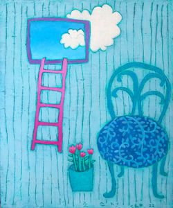 011, 조수정, 바람이 시작된다, 61 x 51 cm, 나무판넬에 혼합재료, 2022