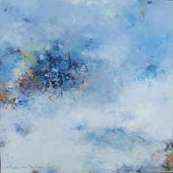 권영범1, 어떤여행(un Voyage), 29 x 29 cm, oil on canvas, 2021