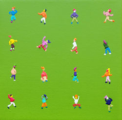 011, 황미정, 세상의 주인공은 나야 나! (그린), 16 x 16 cm, acrylic on canvas, 2026, 25만원