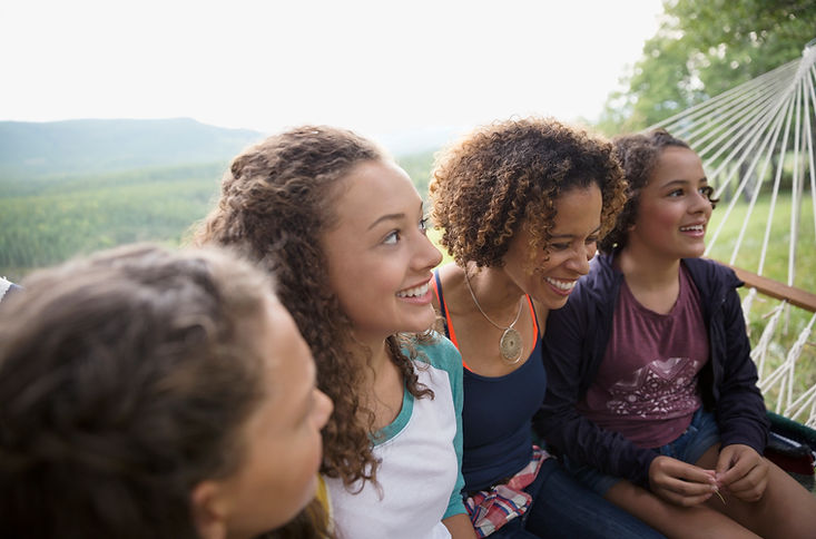 Group Smiling Outdoors