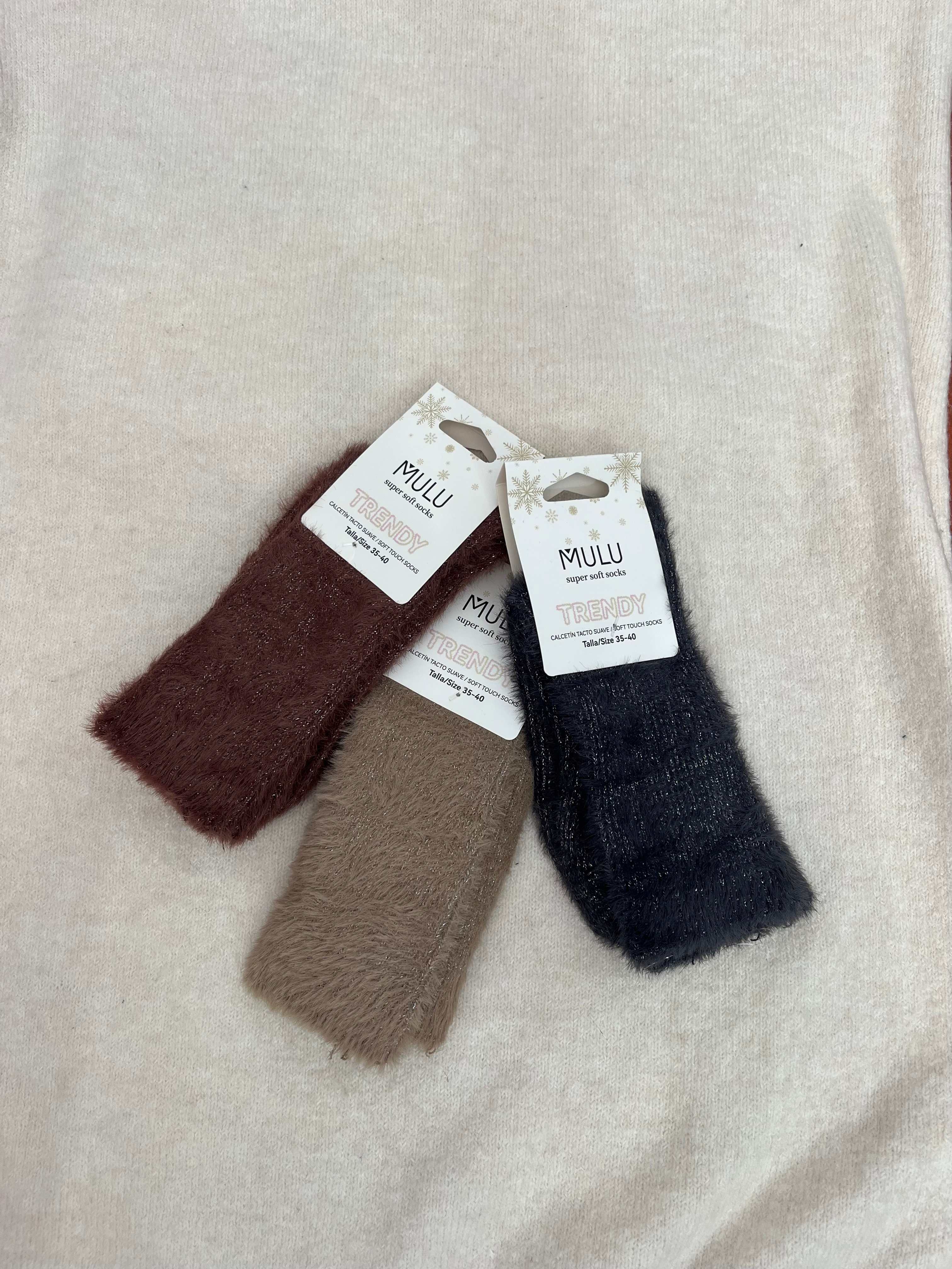 Calcetín pelitos brillo (3pares)