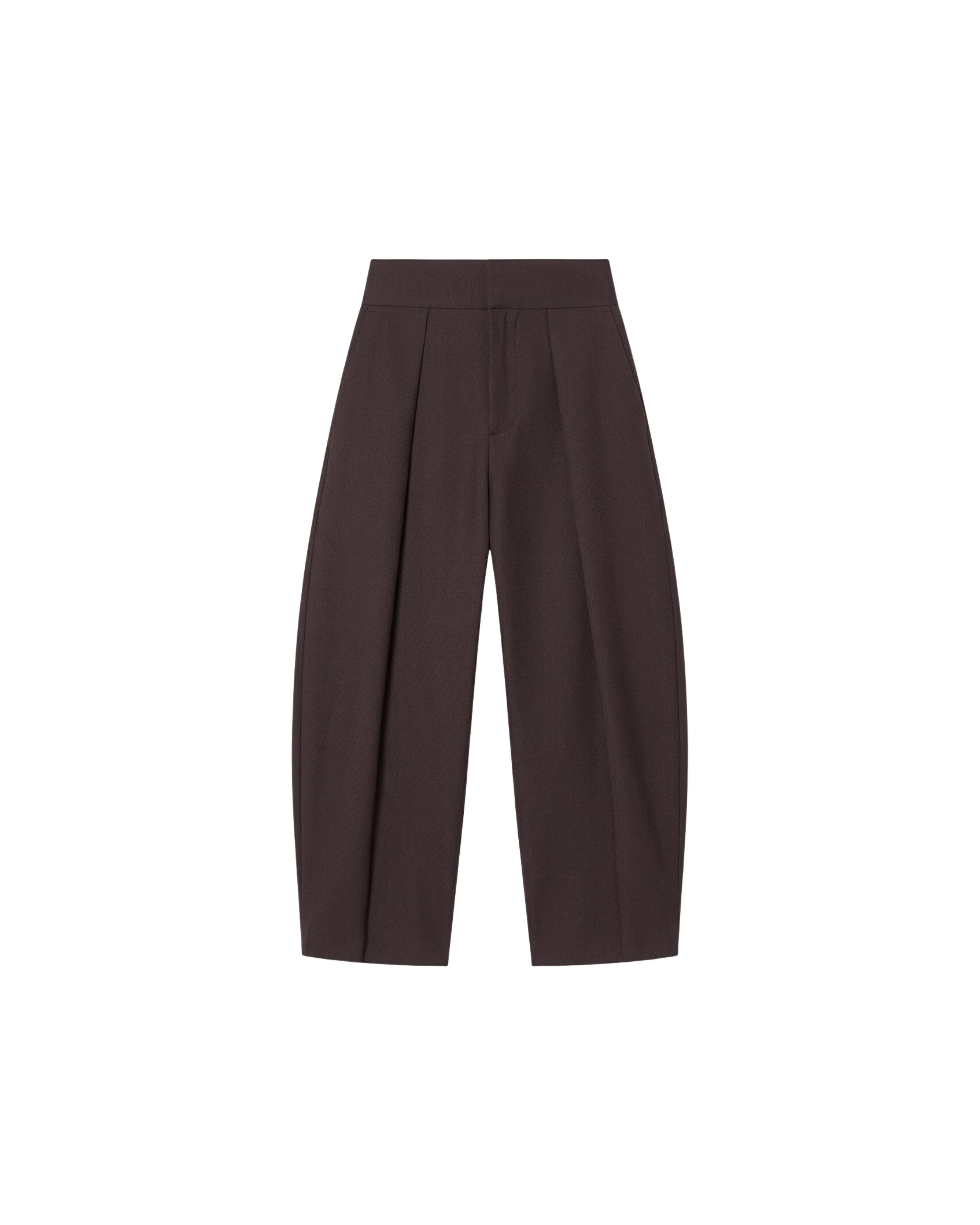 BURGUNDY PLEATED TROUSERS
