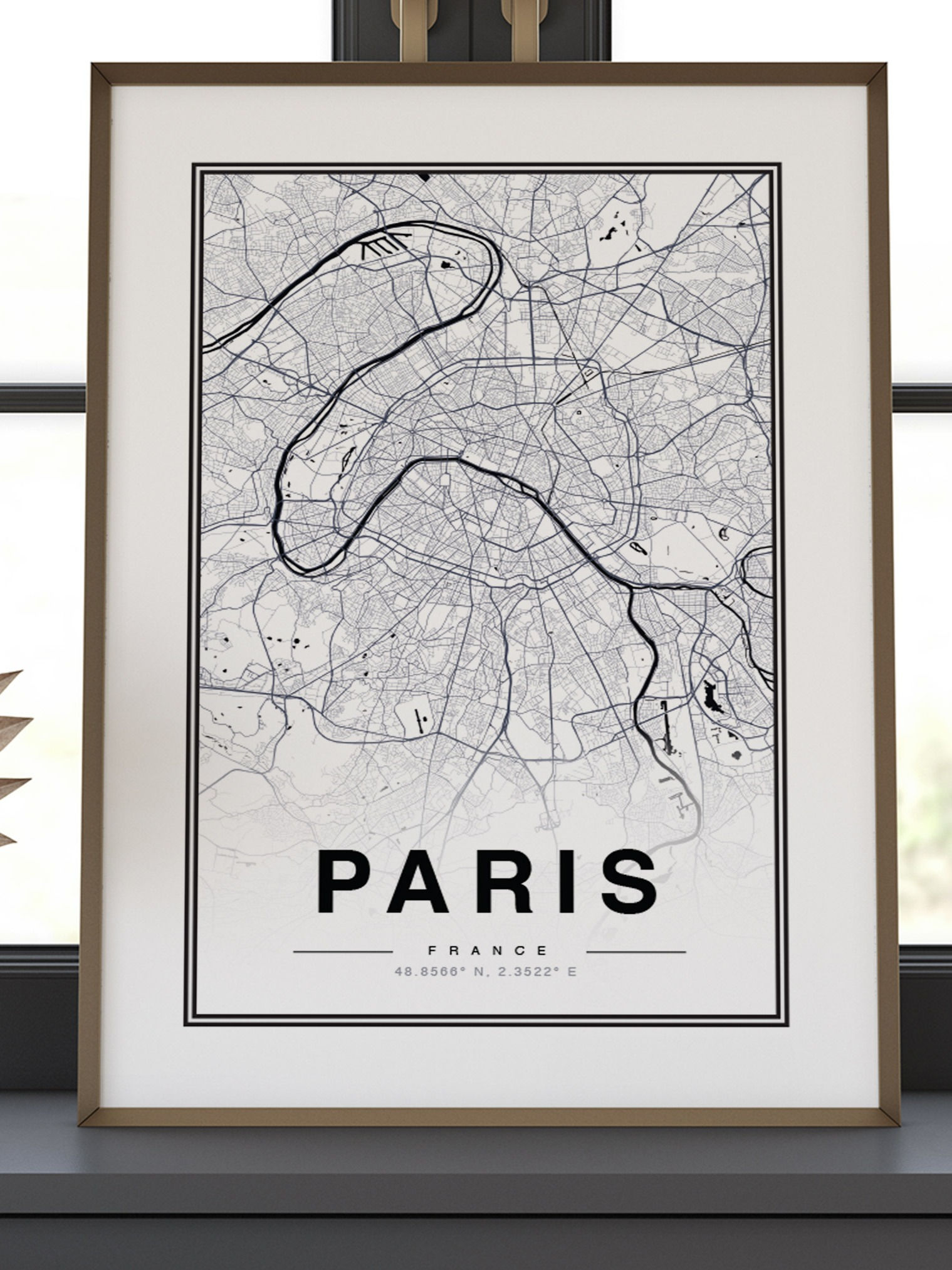 Paris City Map Print