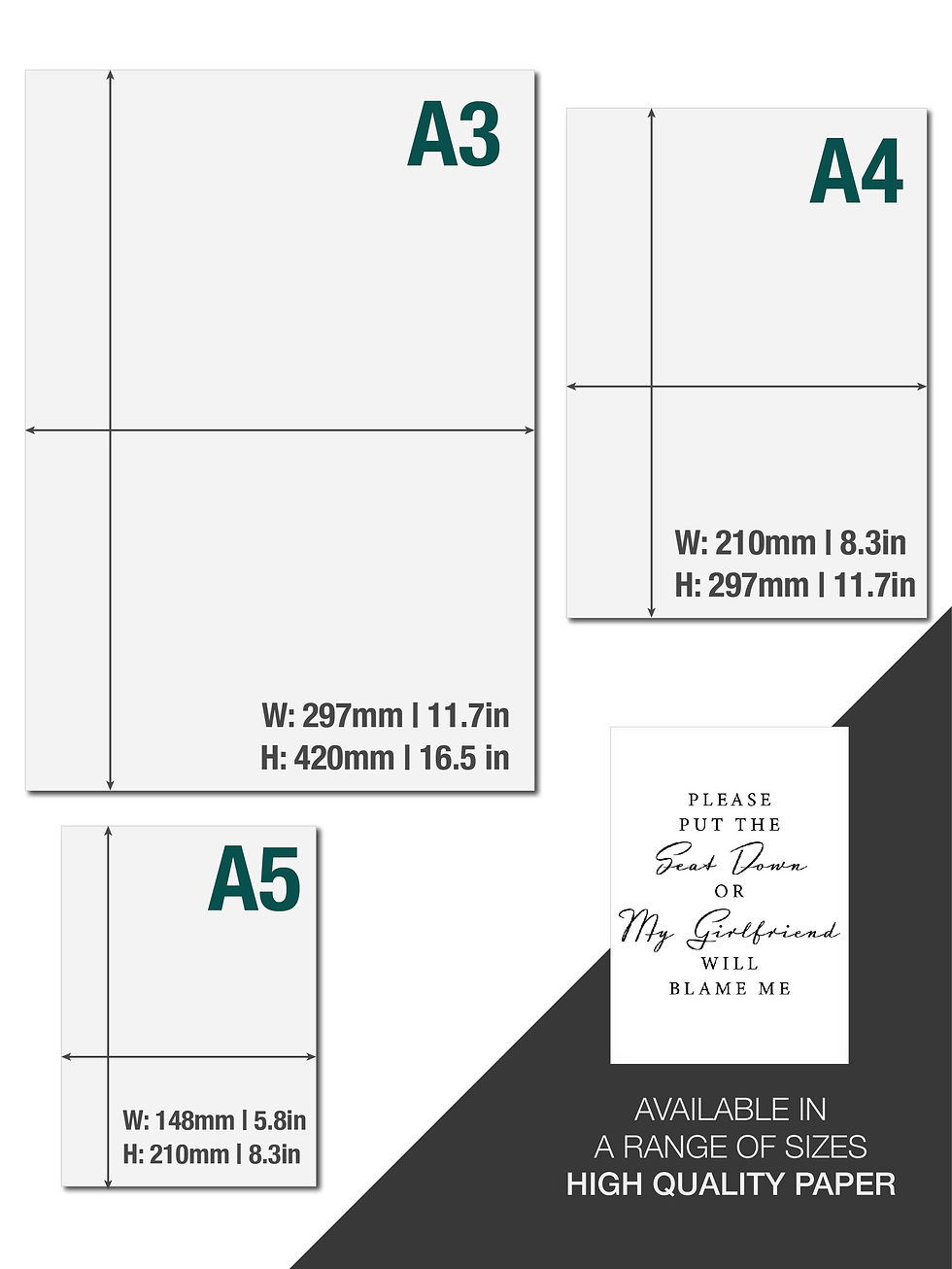 Thumbnail: Bathroom Wall Decor Put The Seat Down Personalised Print