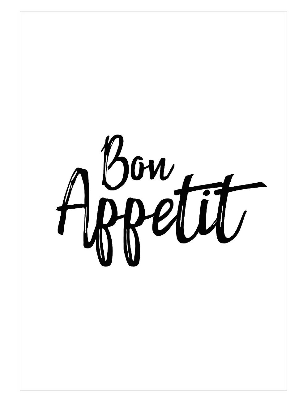 Kitchen Wall Decor Bon Appetit Kitchen Print