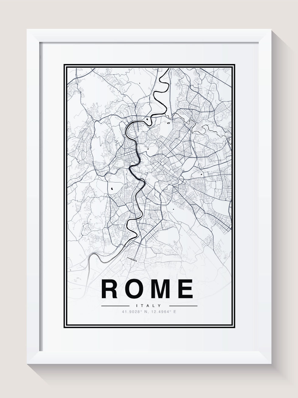 Thumbnail: Rome City Map Print