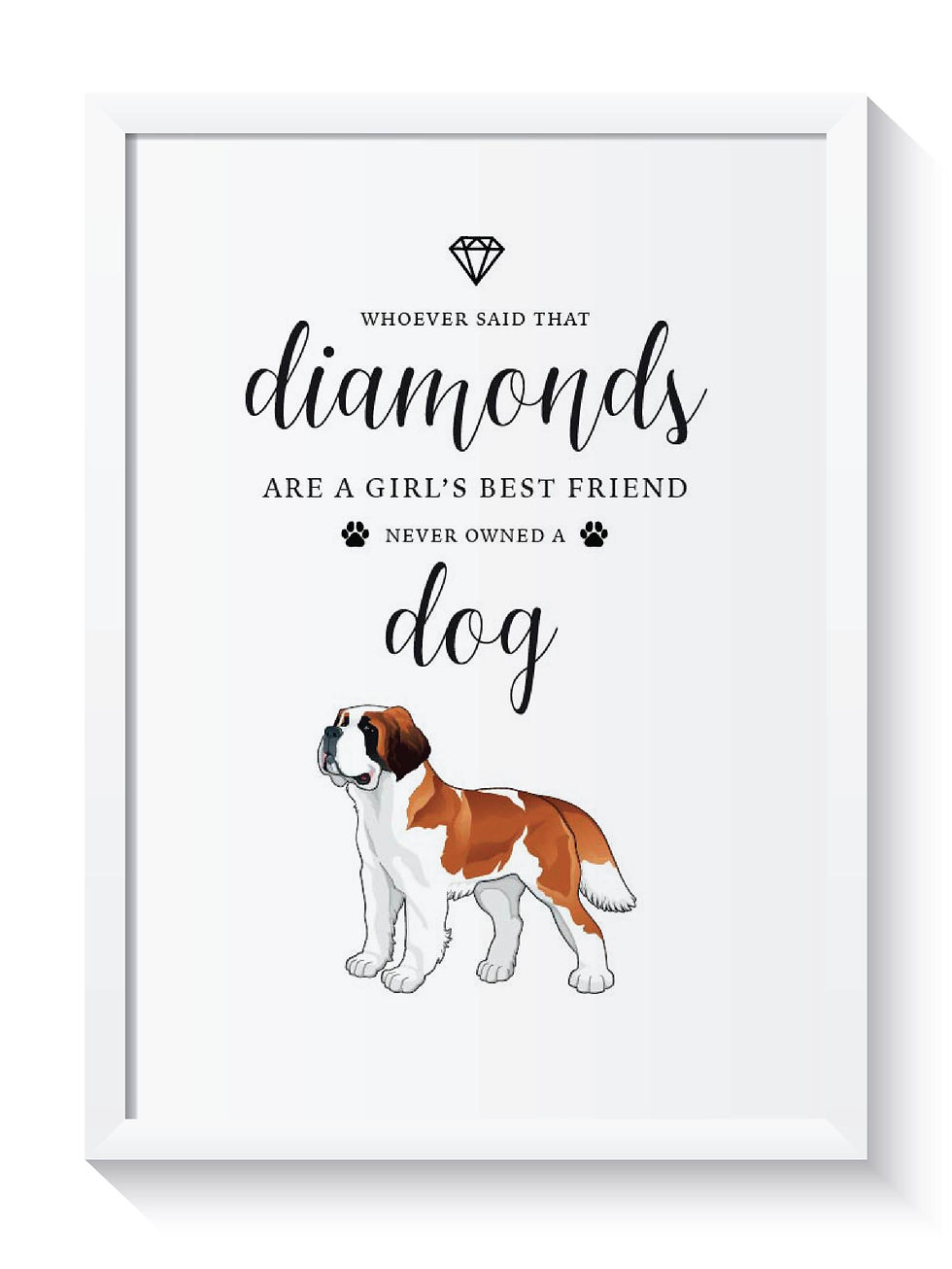 Thumbnail: Home Decor Dog Print Saint Bernard