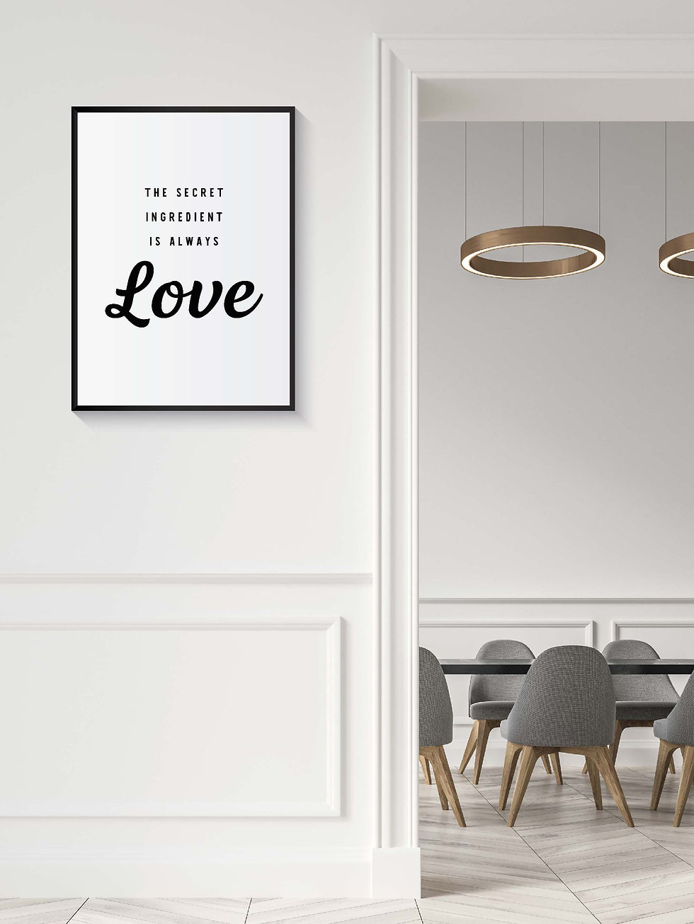 Kitchen Wall Decor The Secret Ingredient Is Always Love Print