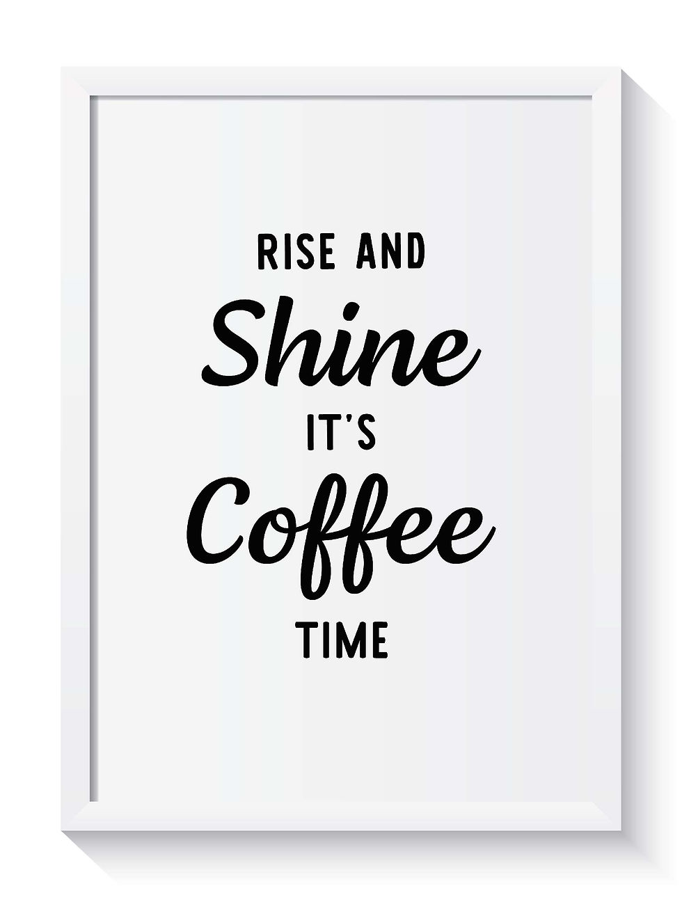 Thumbnail: Kitchen Wall Decor Rise And Shine Its Coffee Time Print