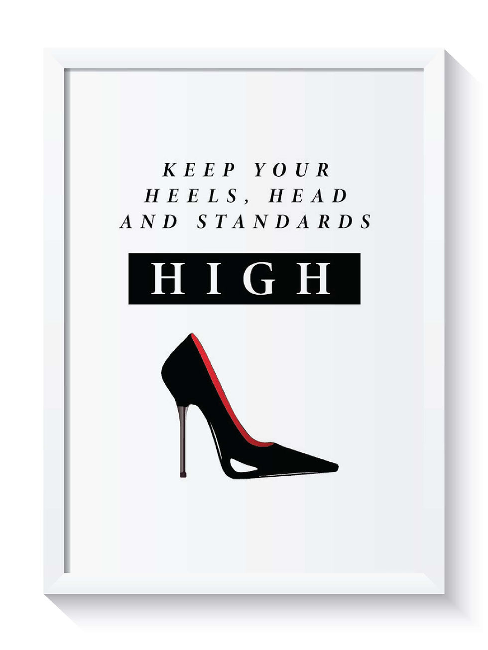 Thumbnail: Bedroom Wall Fashion Decor Keep You Heels Head And Standards High Print