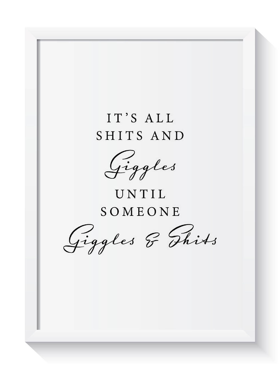 Thumbnail: Bathroom Wall Decor It's All Shits And Giggles Print
