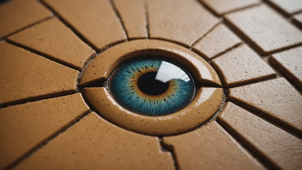 Eye-level view of a ceramic composite armored plate