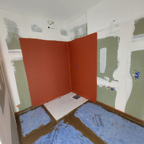 Abdichten eines Duschbereiches