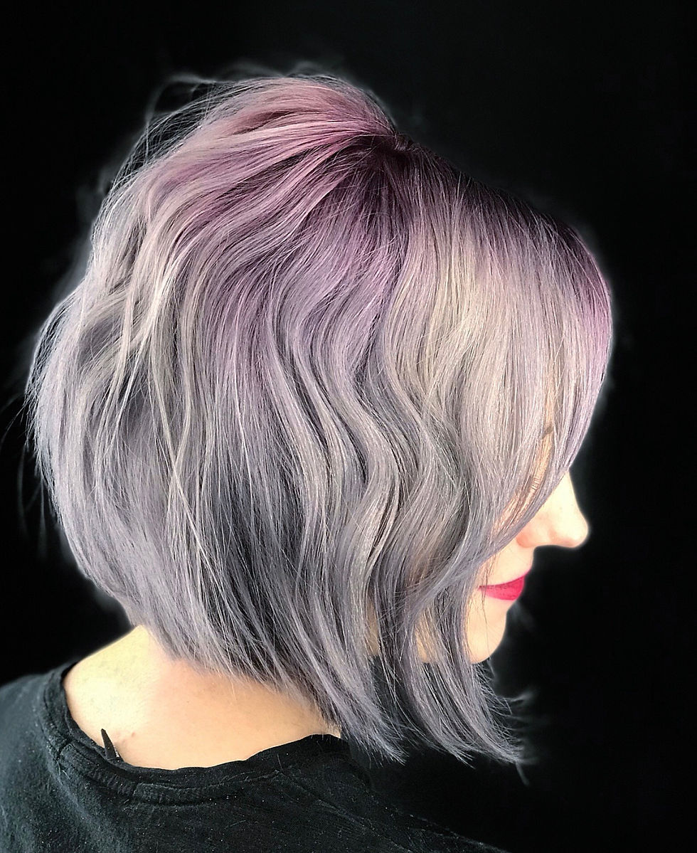 I cut all my hair off and dyed it purple. 