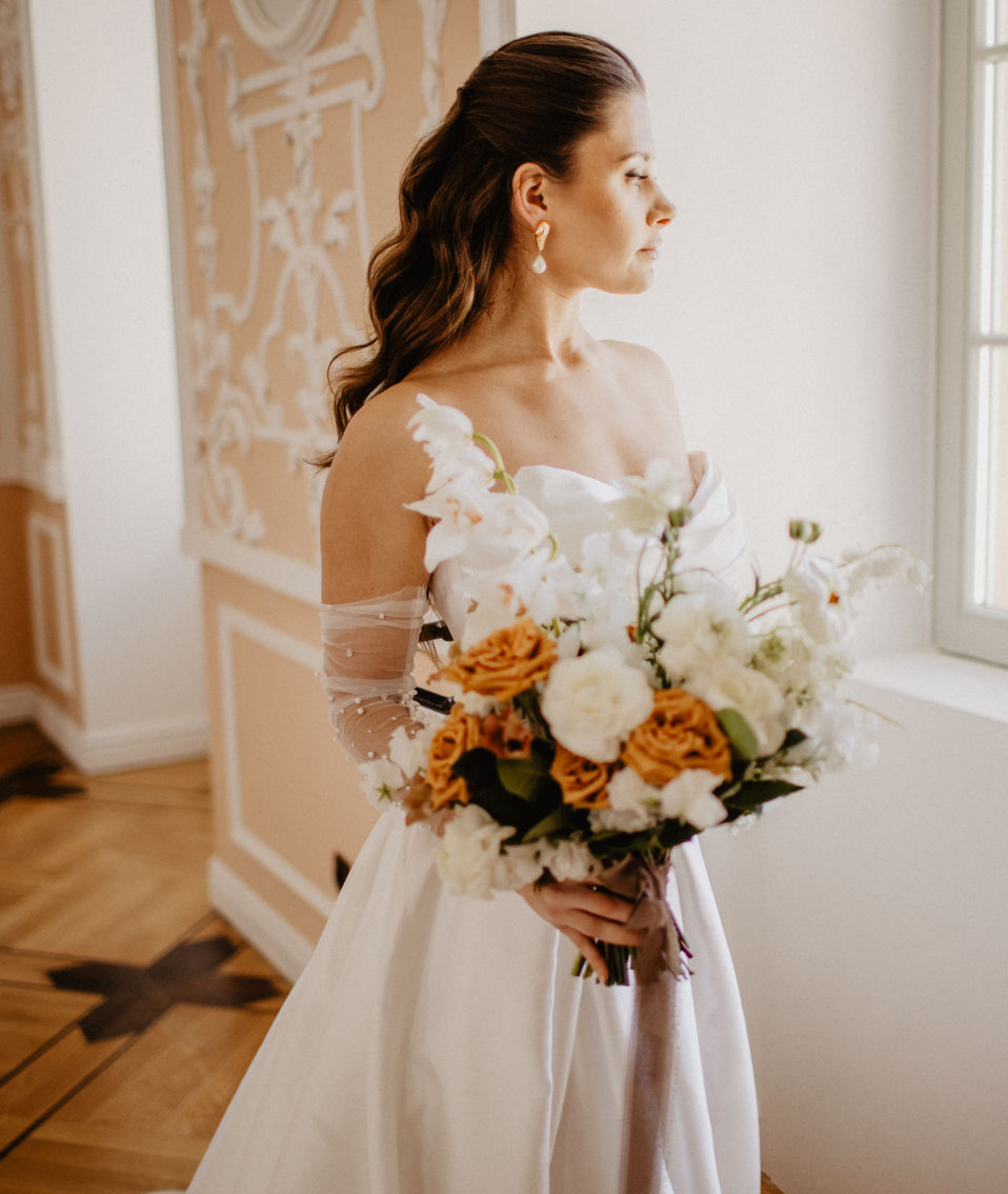 Brautstrauß - Blütenmix - Größe L