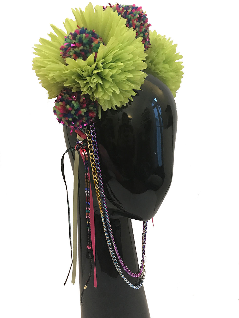 Thumbnail: Lime Green Floral Head Crown