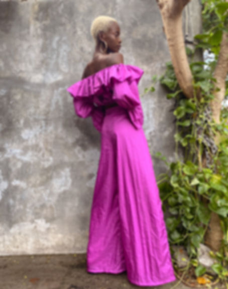 Tallulah Split Leg Trouser Magenta