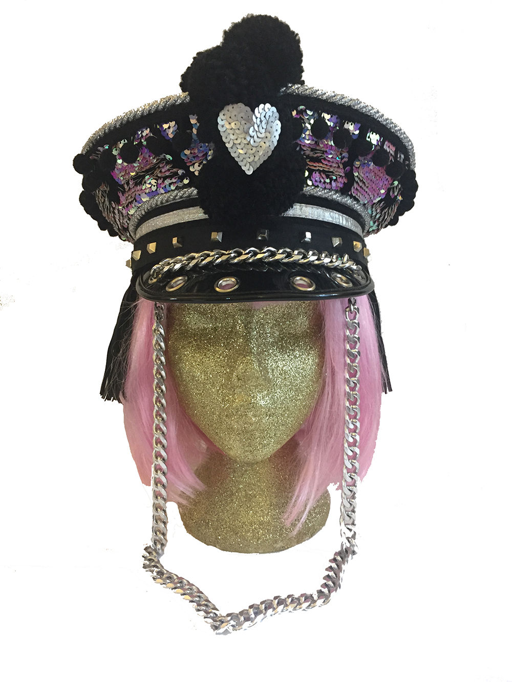 Sequin Pompom Mohawker