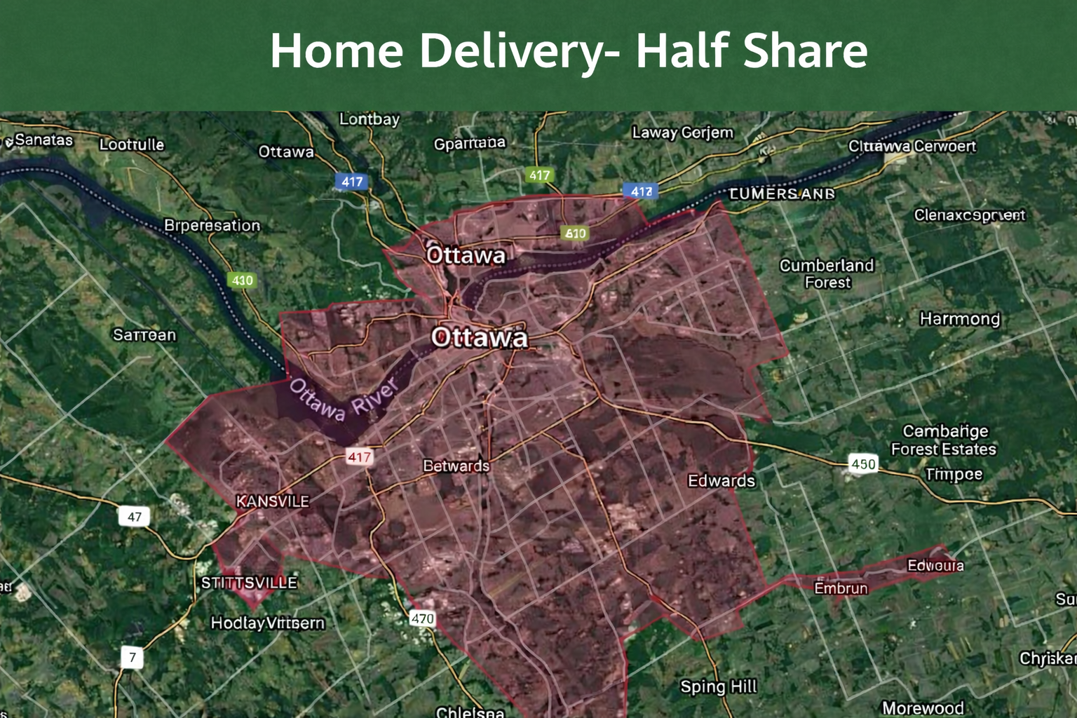 Home Delivery- Half Share :$51.00/ week