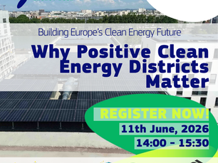 Joint Webinar on Positive Clean Energy Districts at EU Sustainable Energy Week