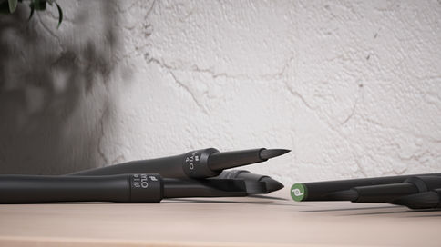 Brush 3D art render in interior env