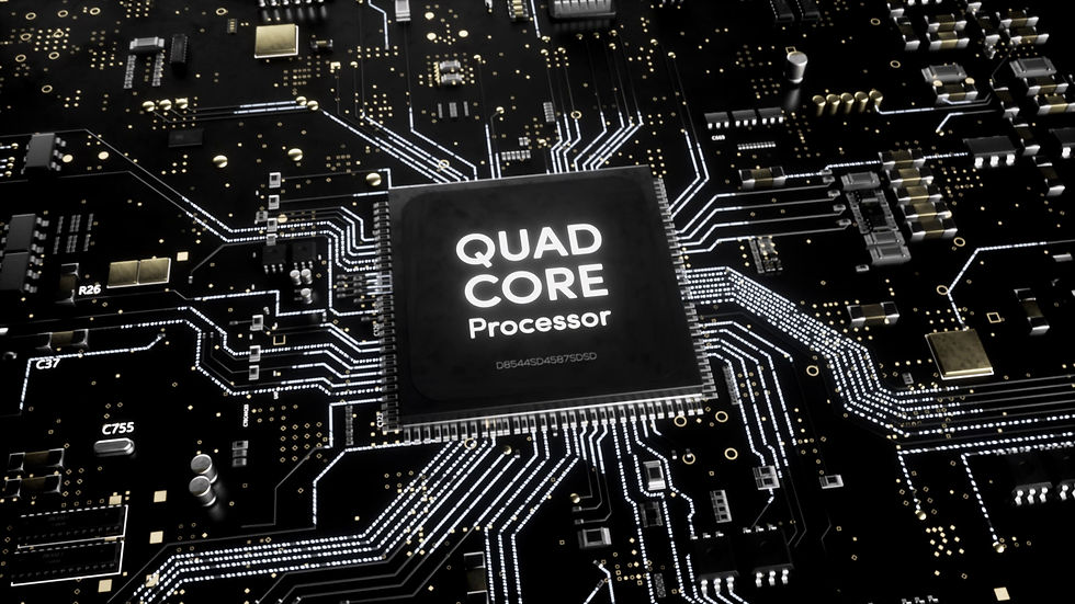 3d render of processor
