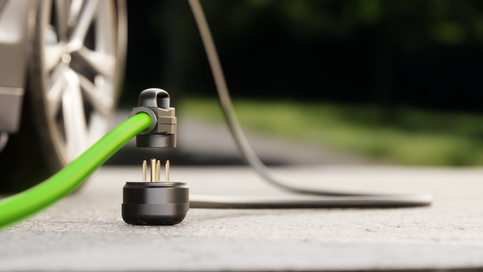 3d render of RV cable in outdoor env