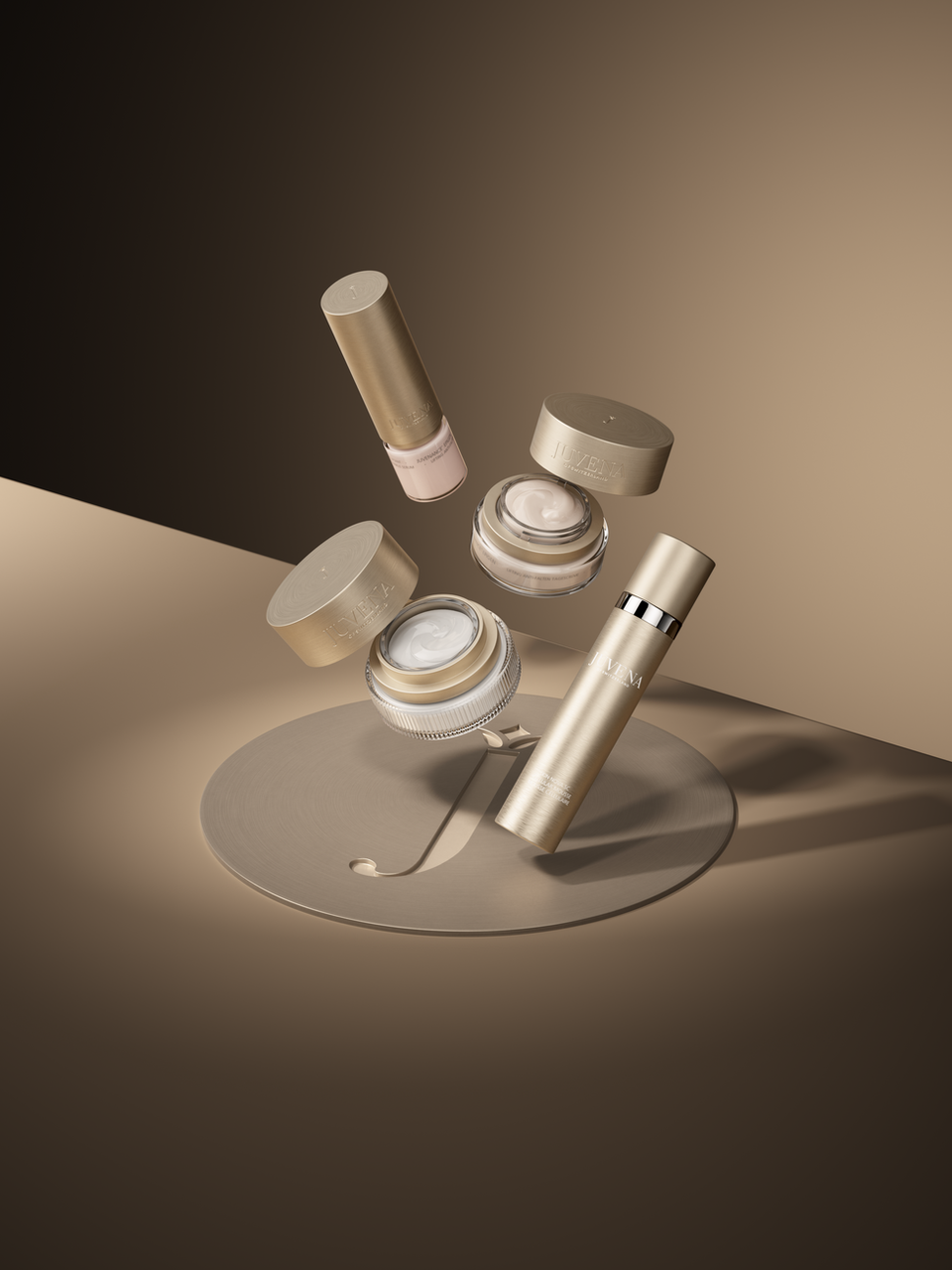 Art costmetic 3D render on dark background