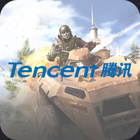 The logo of Tencent and the Call of Duty Mobile game poster.
