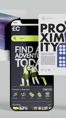 Five graphic design projects from BFA seniors Alex Dowling, Matt Dunlap, and Elisa Huang