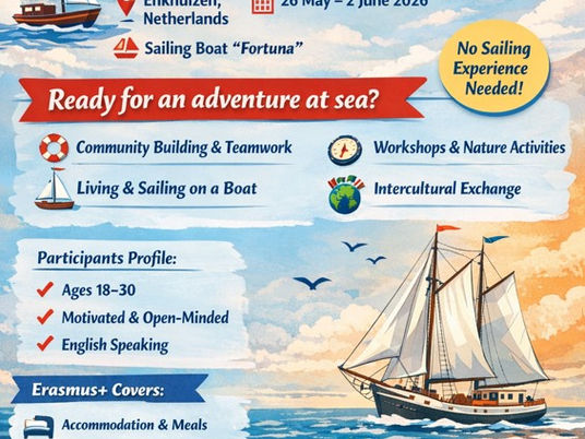 YE “TackTack – International Youth Exchange: A Week on Board.” Enkhuizen, Netherlands, 6 May – 2 June 2026