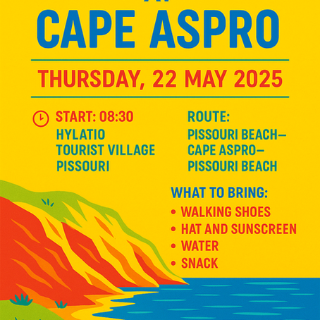 Cape Aspro Hiking Activity in Pissouri Thursday, 22 May 2025