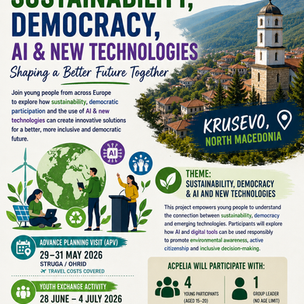 Youth Exchange on Sustainability, Democracy & AI in Krusevo, North Macedonia, 28/06 - 4/07/2026
