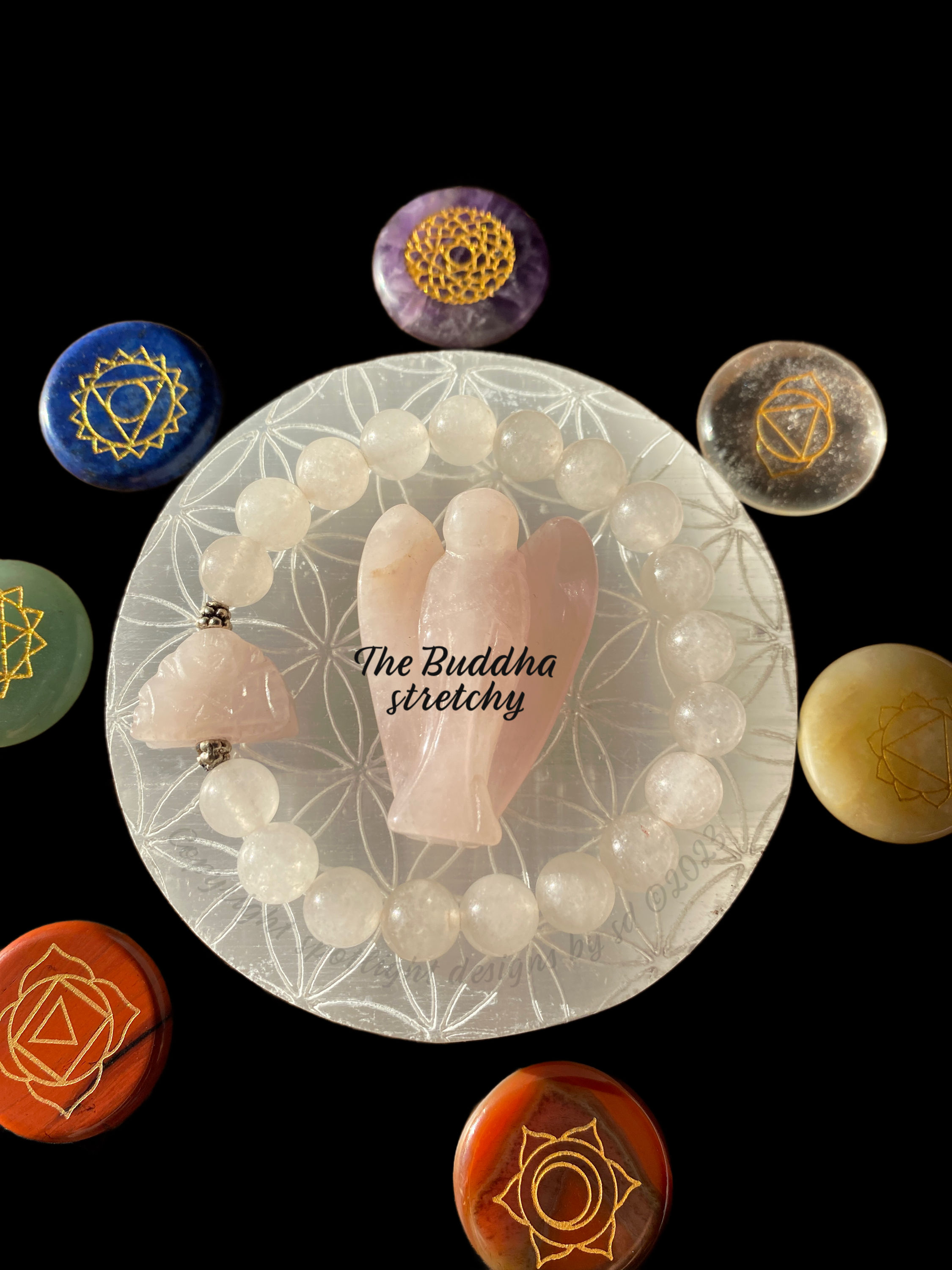 The “Buddha” stretchy - Rose Quartz