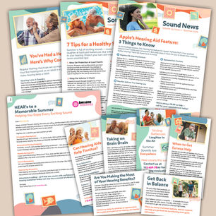 screenshots of newsletter article choices for clients