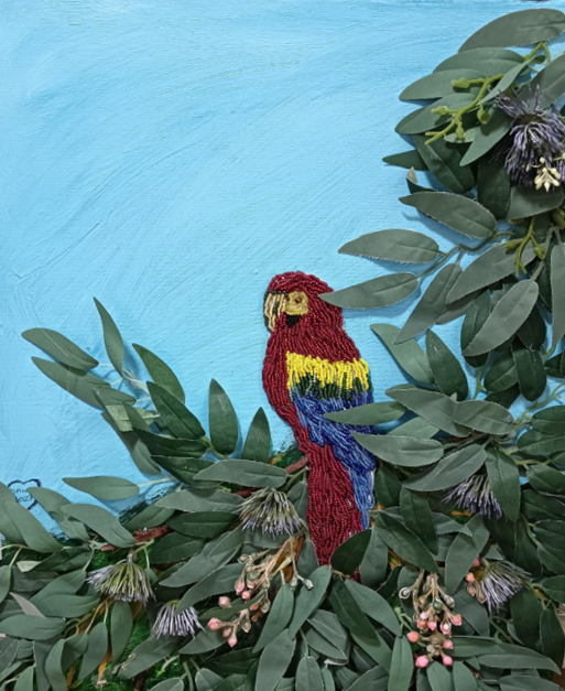 Rosella in a Gumtree