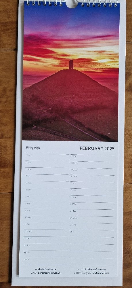 Thumbnail: Slimline Glastonbury Tor 2025 Calendar