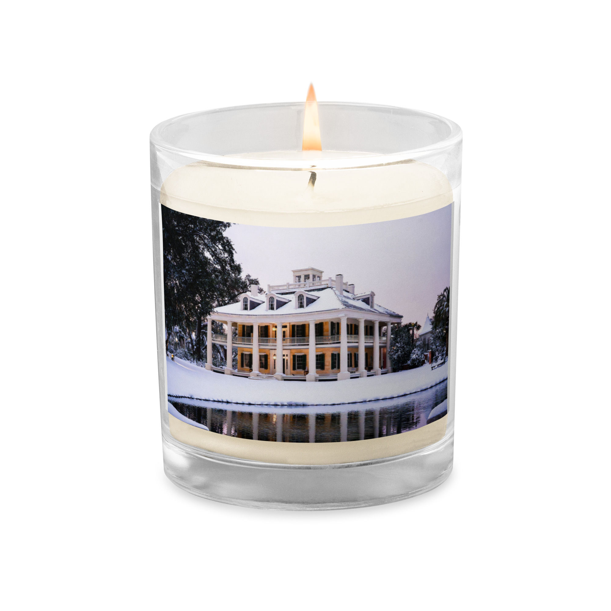 Lakefront Houmas House Glass jar soy wax candle