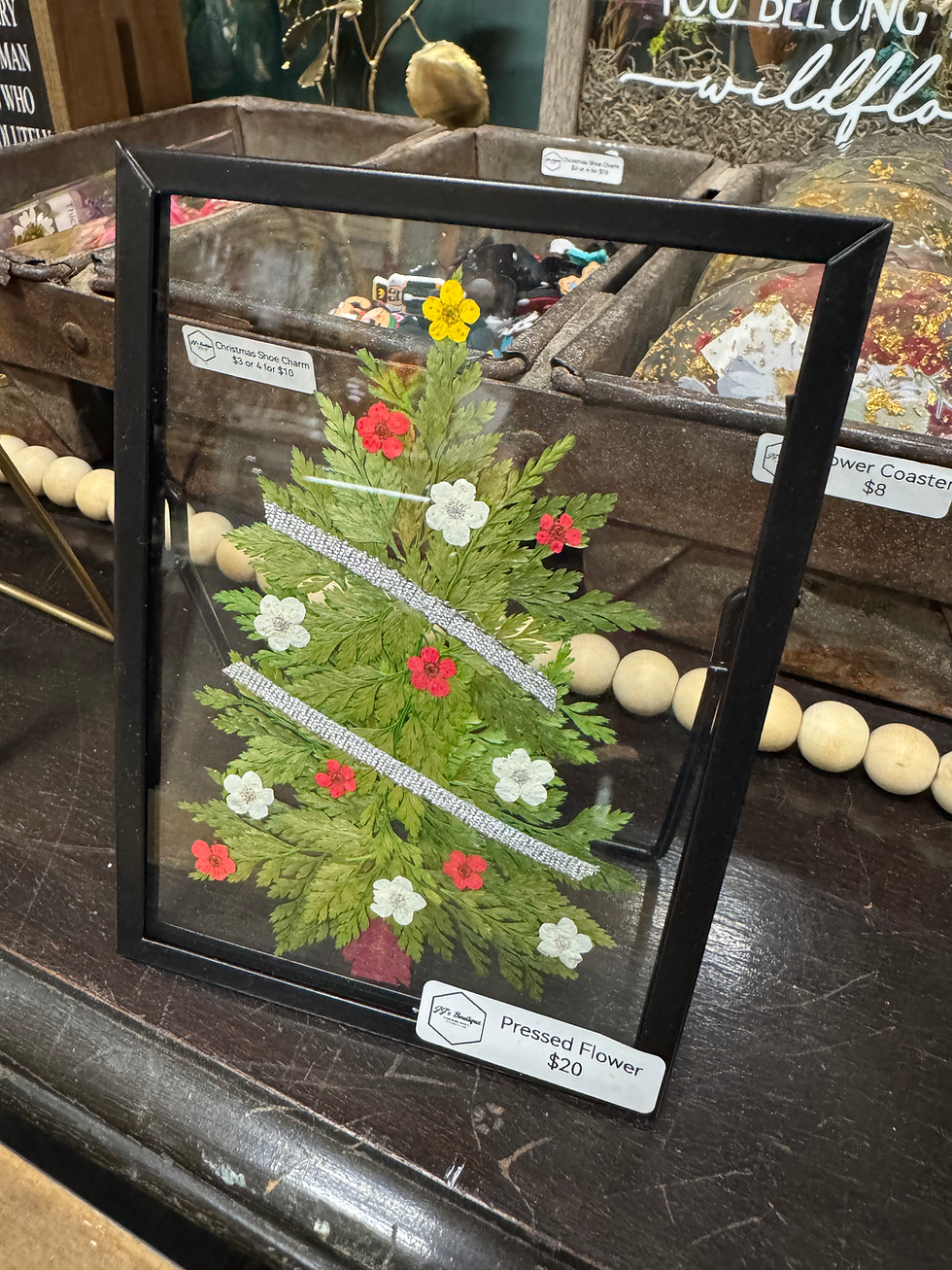 Thumbnail: Christmas Tree Pressed Flower Frame