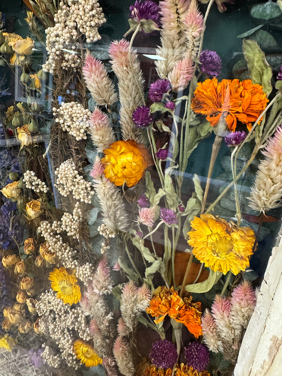 Thumbnail: Distressed Wildflower Vintage Wood Window