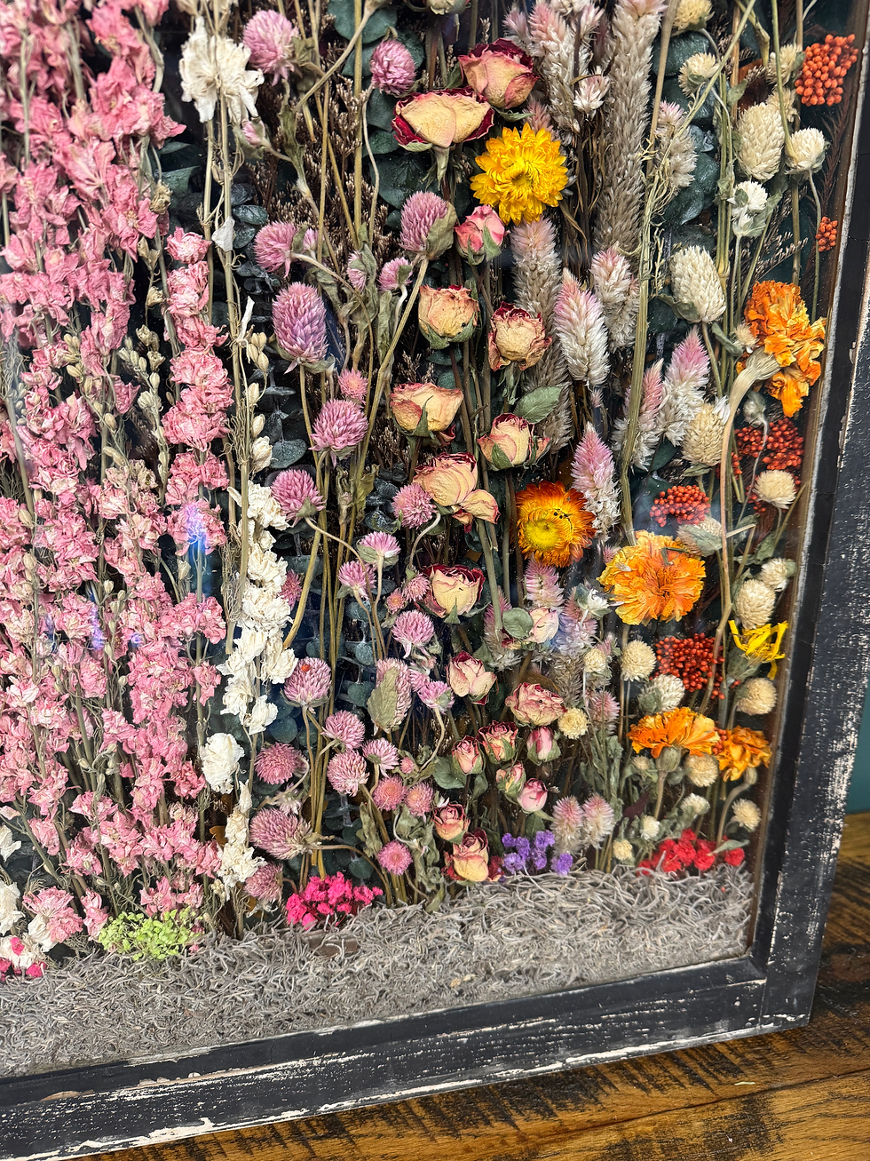 Thumbnail: Black Wildflower Vintage Wood Window