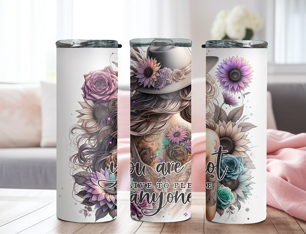 "You Are Not Alive to Please Anyone" Stainless Steel Skinny Tumbler