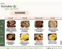 1 semaine de repas Automne