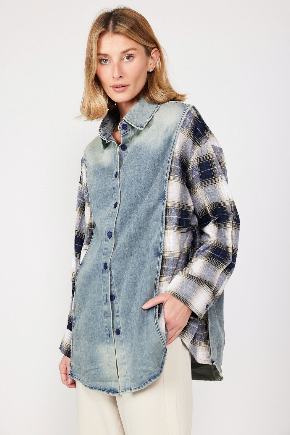 Thumbnail: DENIM AND FLANNEL SHIRT