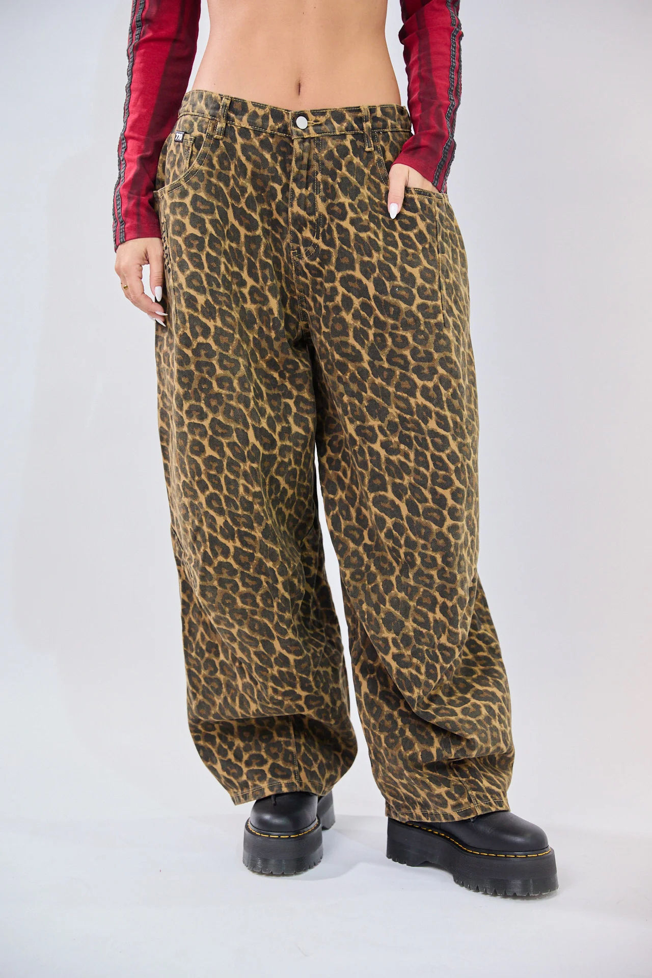 LEOPARD BALOON DENIM