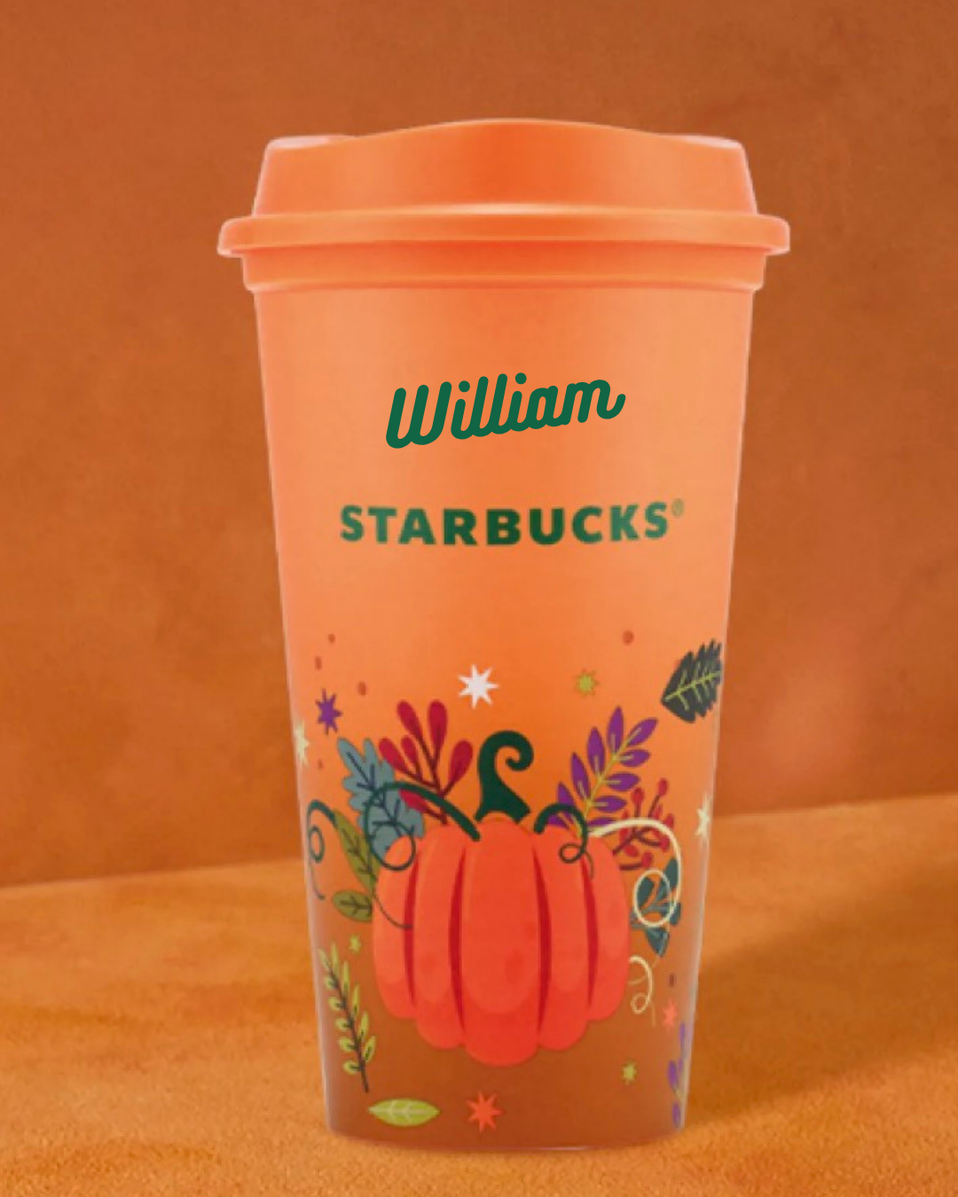 Personalised Pumpkin Starbucks Cup 16oz