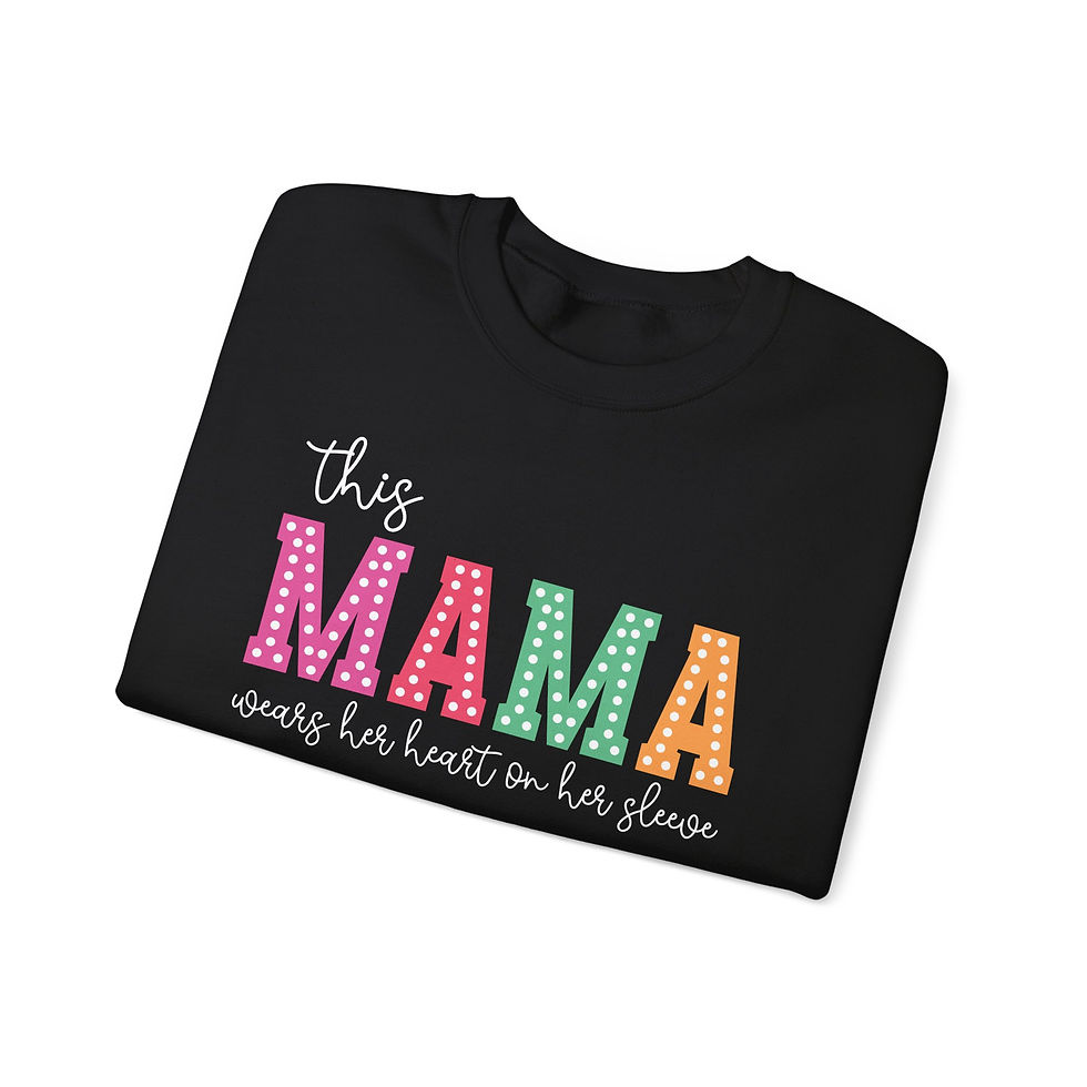 Thumbnail: Personalised Mama Sweatshirt with Childs name on the sleeve.