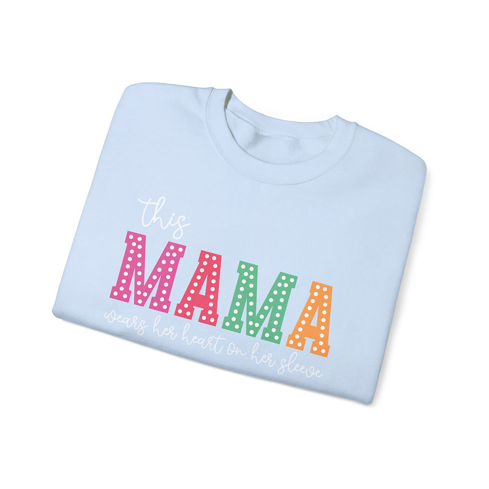 Thumbnail: Personalised Mama Sweatshirt with Childs name on the sleeve.