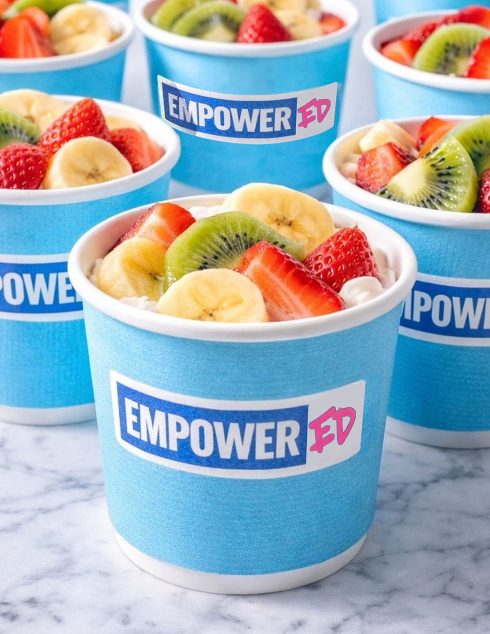 EmpowerED Fruit and Yoghurt Cup, Healthy Snack, Teenage Health