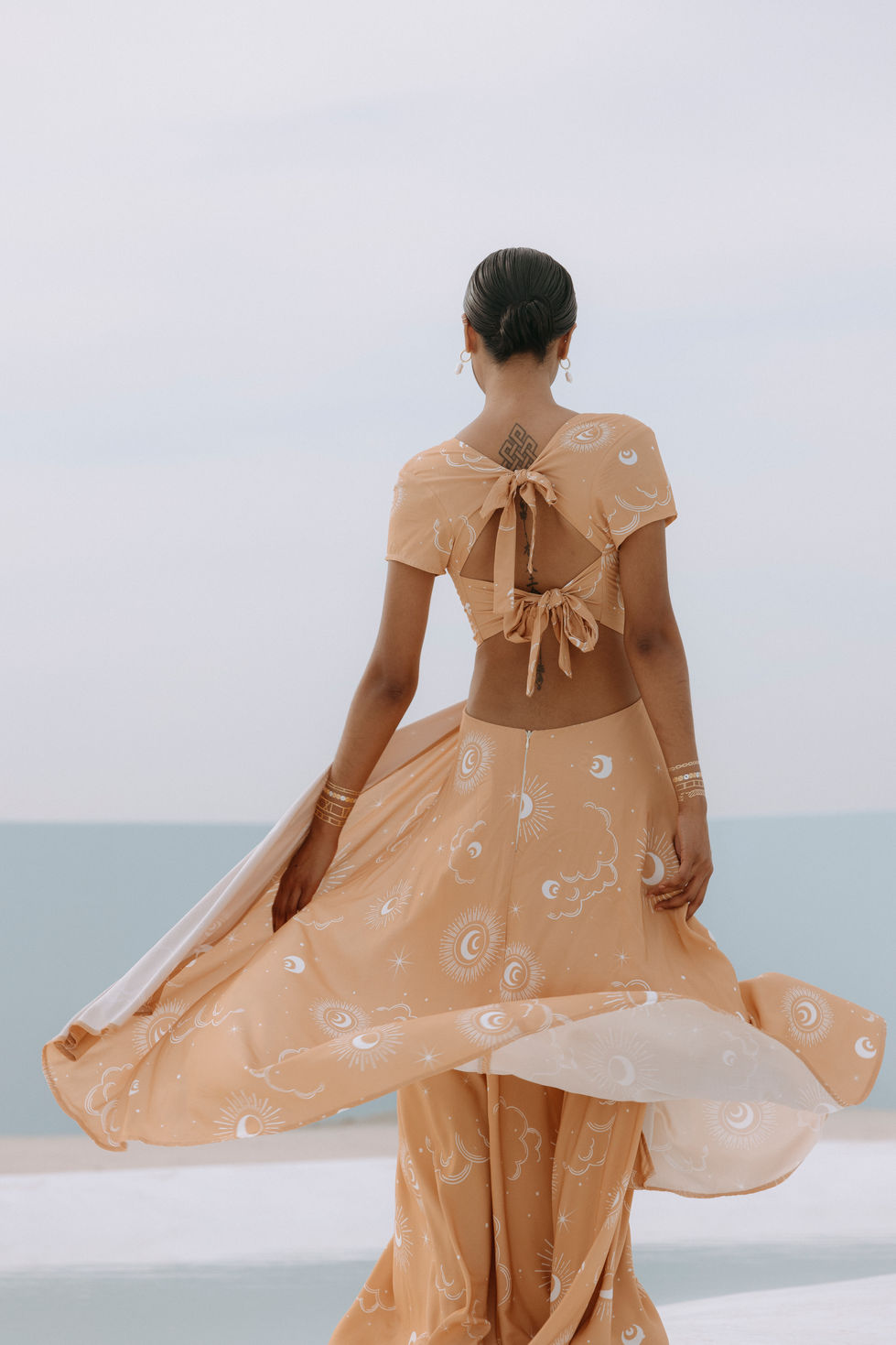 Calypso Tie Back Dress Back